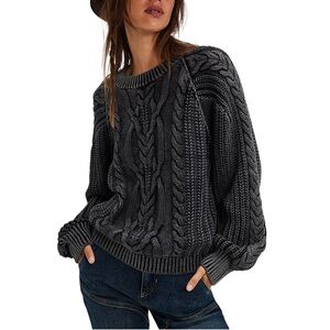 Free People | Women’s Frankie Cable Sweater | Size L